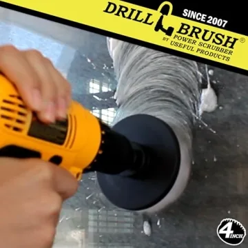 Drillbrush 4-Inch Round Flat Brush - Ultimate Hull Cleaner