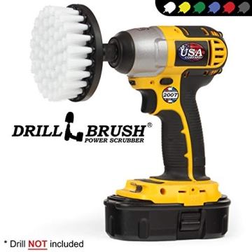 Drillbrush 4-Inch Round Flat Brush - Ultimate Hull Cleaner
