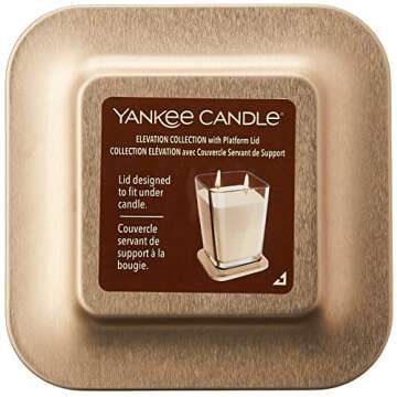 Yankee Candle Elevation Collection with Platform Lid Salt Mist Peony Scented, Large 2-Wick Candle, with up to 80 Hour Burn Time, 19 Ounce