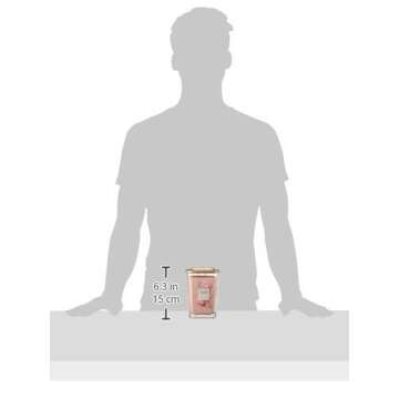 Yankee Candle Elevation Collection with Platform Lid Salt Mist Peony Scented, Large 2-Wick Candle, with up to 80 Hour Burn Time, 19 Ounce