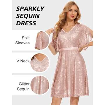 Wedtrend Teens Sparkly Sequin Dress for Homecoming and Formal Occasions