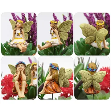 FANWNKI Fairy Garden Vintage Resin Fairy Figurines Set