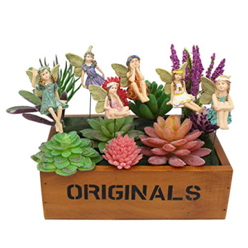 FANWNKI Fairy Garden Vintage Resin Fairy Figurines Set