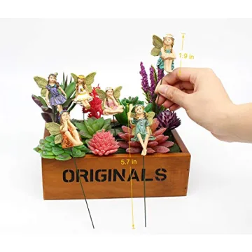 FANWNKI Fairy Garden Vintage Resin Fairy Figurines Set