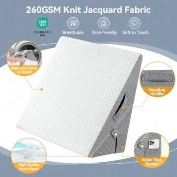 Adjustable Memory Foam Wedge Pillow for Sleep and Relief