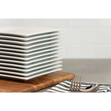 10 Strawberry Street 6" Catering Square Appetizer Plates