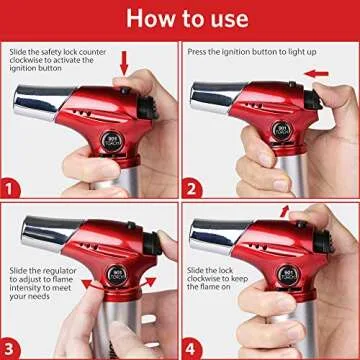 Kollea Kitchen Torch with Safety Lock & Adjustable Flame