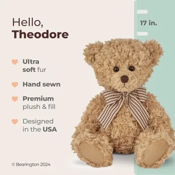 Bearington Theodore 17 Inch Plush Teddy Bear Gift
