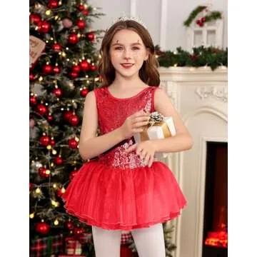 Arshiner Girls Sparkly Ballet Tutu Dress for Toddlers