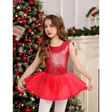 Arshiner Girls Sparkly Ballet Tutu Dress for Toddlers