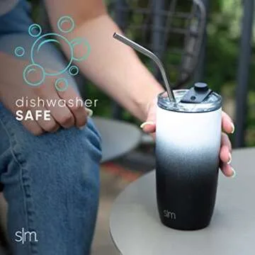 Simple Modern Stainless Steel Reusable Straws for Tumblers 4 Pack