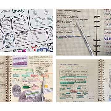 Grinbee Porous point Fineliner pens,felt pen, greeting cards and notebooks pens, No odor markers, 0.4mm Fine tip markers, Grey PP pen body, set of 12 colors