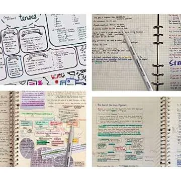 Grinbee Porous point Fineliner pens,felt pen, greeting cards and notebooks pens, No odor markers, 0.4mm Fine tip markers, Grey PP pen body, set of 12 colors