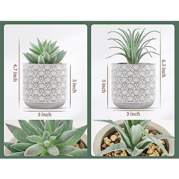 Der Rose 2 Packs Fake Plants for Elegant Home Decor