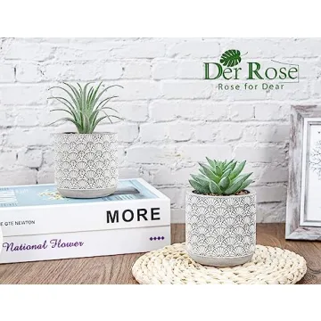 Der Rose 2 Packs Fake Plants for Elegant Home Decor