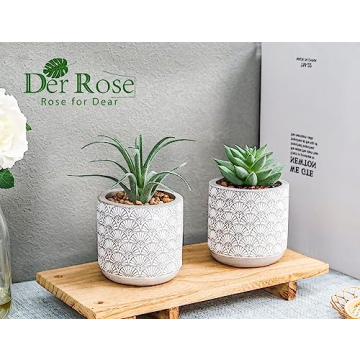 Der Rose 2 Packs Fake Plants for Elegant Home Decor