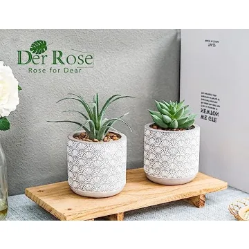 Der Rose 2 Packs Fake Plants for Elegant Home Decor
