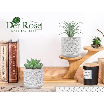 Der Rose 2 Packs Fake Plants for Elegant Home Decor