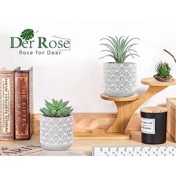 Der Rose 2 Packs Fake Plants for Elegant Home Decor