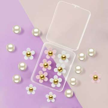 Flower Shoe Charms for Girls, Cute Flower Shoe Charms Daisy Shoe Charms Shoe Decoration Charms for Women, Teens and Kids