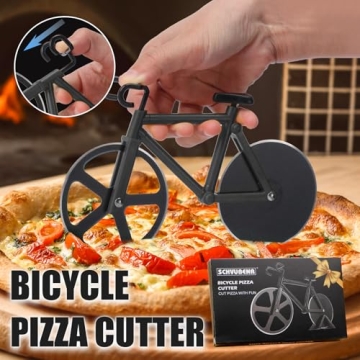 Bicycle Pizza Cutter Wheel Fun Gift for Cyclists and Pizza Lovers
