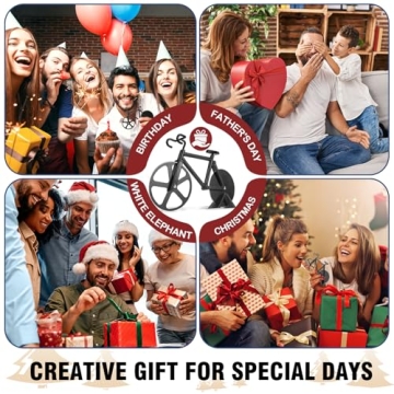 Bicycle Pizza Cutter Wheel Fun Gift for Cyclists and Pizza Lovers