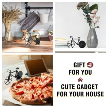 Bicycle Pizza Cutter Wheel Fun Gift for Cyclists and Pizza Lovers