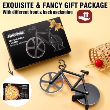 Bicycle Pizza Cutter Wheel Fun Gift for Cyclists and Pizza Lovers