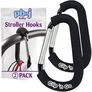 Stroller Hooks for Hanging Diaper Bags - Mommy Stroller Clip and Stroller Accessories Organizer Hook...