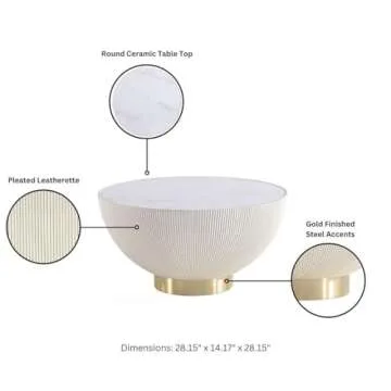 Stylish Manhattan Comfort Anderson Round Coffee Table