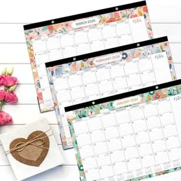 Desk Calendar 2025-2026 - 2025-2026 Calendar from Jul. 2025 - Dec. 2026, 18 Monthly 2025-2026 Desk Calendar Large 12x17, Ruled Block, To-do List & Note