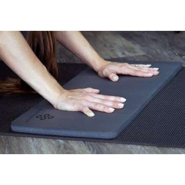 SukhaMat Yoga Knee Pad Cushion for Knees, Elbows, Wrists Designed for Comfort During Exercise (Grey)