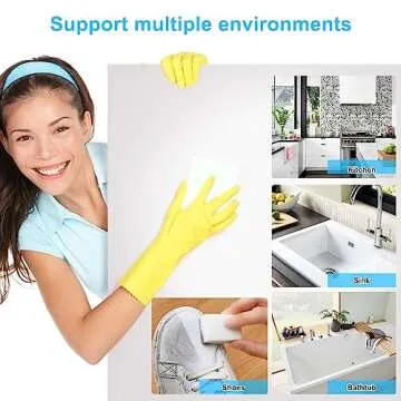 2X Density Magic Sponge Eraser,Multi-Functional Household Cleaning Kitchen Dish Sponge for Furniture,Extra Thick and Long Lasting Melamine Cleaning Sponges for Bathroom,Floor, Wall Cleaner (10)