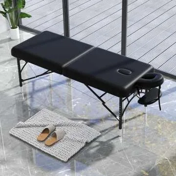 ABET Massage Table: 28" Wide, Portable Spa & Tattoo Bed with Heavy-Duty Support