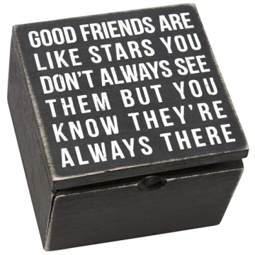 Hinged Wood Box – Good Friends Are Like Stars