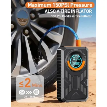 Powerful Portable Jump Starter with Air Compressor