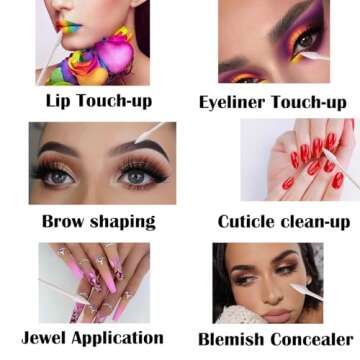 600pcs Precision Tip Cotton Swabs/Double Pointed Cotton Buds for Makeup