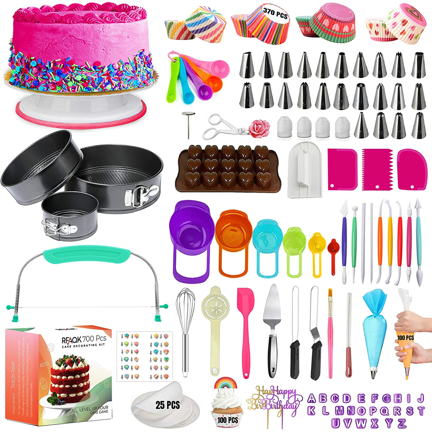 700PC Cake Decorating Supplies for All Bakers