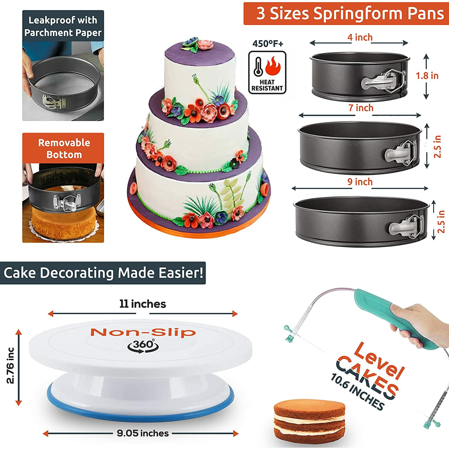 700PC Cake Decorating Supplies for All Bakers