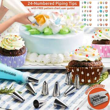 700PC Cake Decorating Supplies for All Bakers