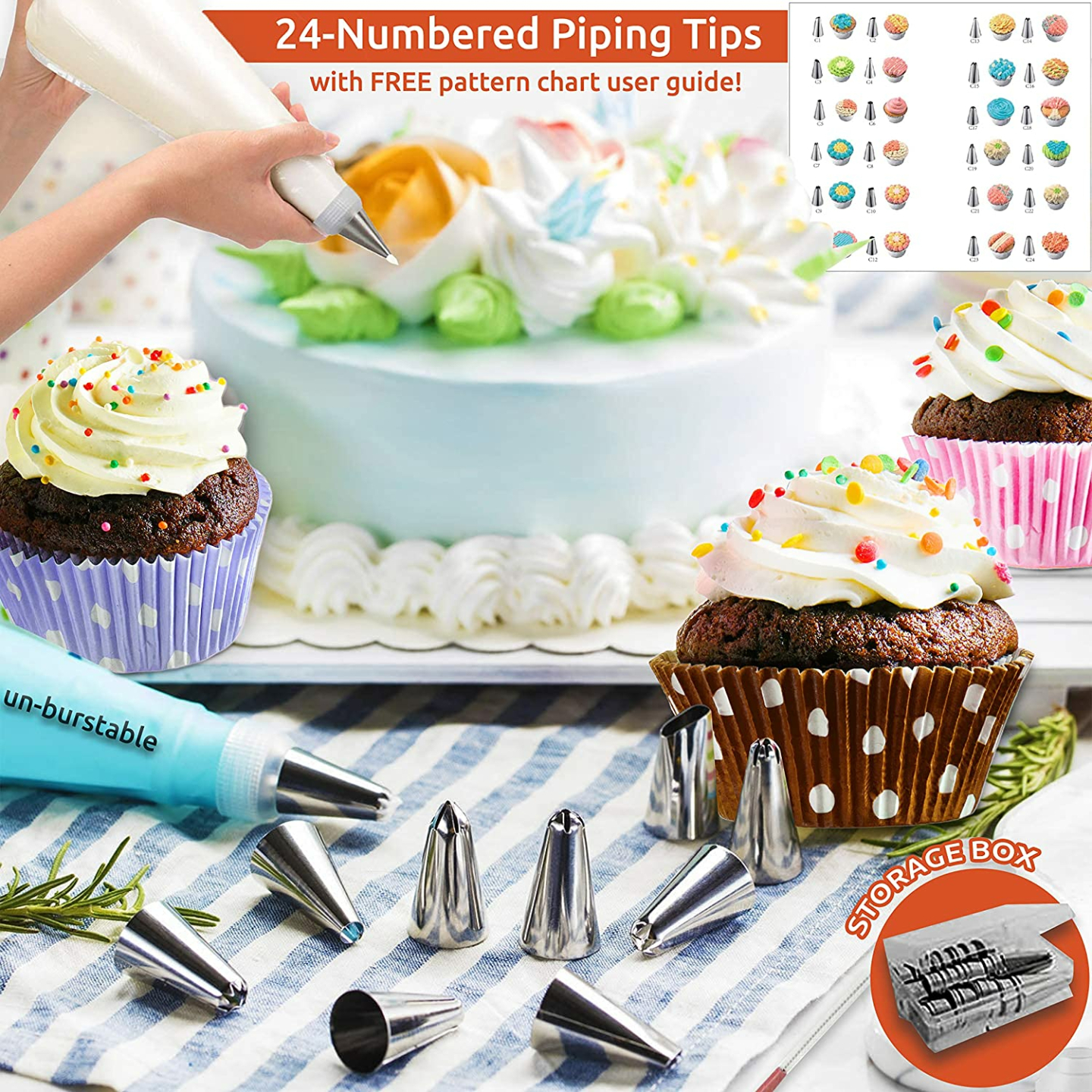 700PC Cake Decorating Supplies for All Bakers