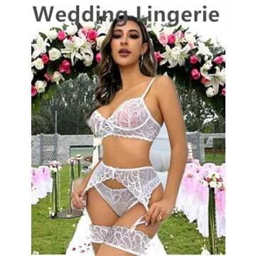 SNATROY Women's Lace Garter Lingerie Set - Elegant & Comfortable