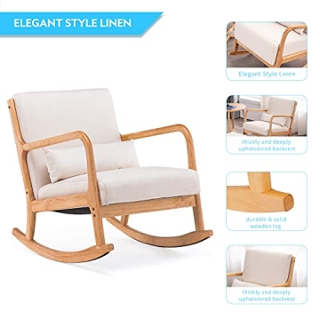 Stylish YOLENY Fabric Rocking Chair for Comfort and Support