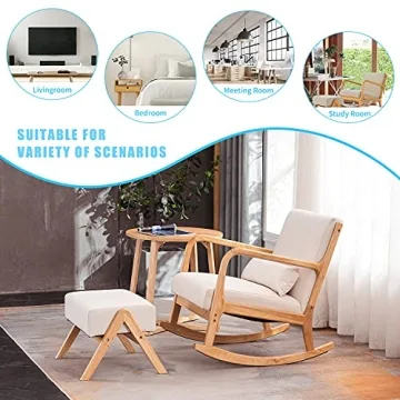 Stylish YOLENY Fabric Rocking Chair for Comfort and Support