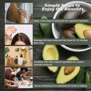 Avocado Oil 4 fl. oz Cold Pressed 100% Pure Natural Carrier For Skin, Face, and Hair Growth Moisturizer. Perfect For DYI Creams, Lotions, Lip balm and Soap Making.