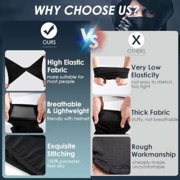 Achiou Balaclava Face Mask, Ski Mask for Men Women Football, Lightweight Sheisty Mask, Ninja Shiesty...