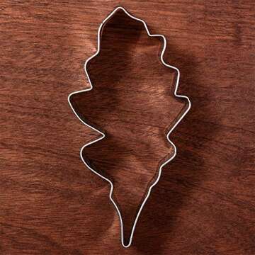 LILIAO Oak Leaf Cookie Cutter for Thanksgiving - 4 inches - Stainless Steel