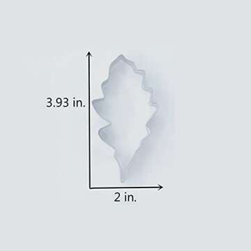 LILIAO Oak Leaf Cookie Cutter for Thanksgiving - 4 inches - Stainless Steel
