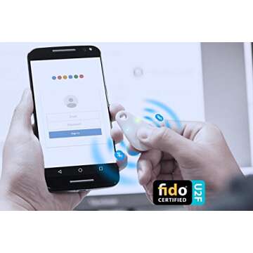 FEITIAN MultiPass K16 USB Security Key - FIDO U2F - Two Factor Authenticator with Multiple Interfaces - USB-A, NFC, Bluetooth - Help Prevent Account Takeovers with Multi-Factor Authentication