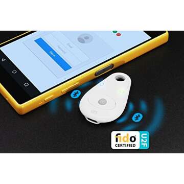 FEITIAN MultiPass K16 USB Security Key - FIDO U2F - Two Factor Authenticator with Multiple Interfaces - USB-A, NFC, Bluetooth - Help Prevent Account Takeovers with Multi-Factor Authentication